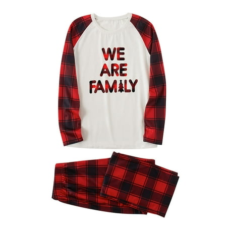 We are Family Christmas Matching Pajamas Sets Letter Print Plaid Sleepwear Pjs Outfit for Festival Holiday Party
We are Family Christmas Matching Pajamas Sets Letter Print Plaid Sleepwear Pjs Outfit for Festival Holiday Party