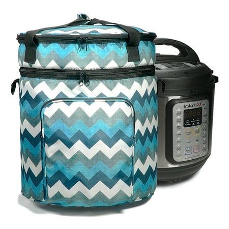 Helpful Household Carry Bag Compatible with Instant Pot (6 quart) - Easily Transport Your Pressure Cooker - 3 Bonus Cheat Sheet Magnets