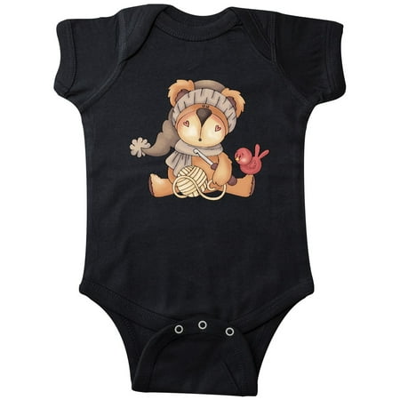 Inktastic Winter Crochet Bear Gift Baby Boy Bodysuit