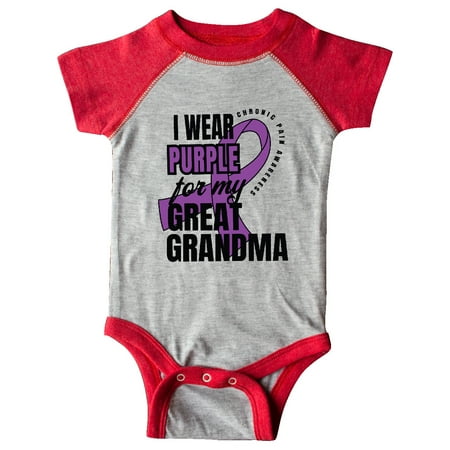 Inktastic Chronic Pain I Wear Purple For My Great Grandma Gift Baby Boy or Baby Girl Bodysuit
Inktastic Chronic Pain I Wear Purple For My Great Grandma Gift Baby Boy or Baby Girl Bodysuit
