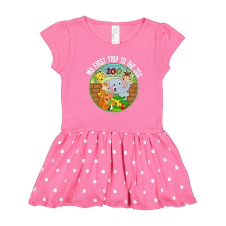 Inktastic 1st Trip to Zoo Animals Outfit Gift Toddler Girl Dress