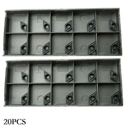 20PC DCMT21.51 DCMT070204 VP15TF Carbide Inserts For Lathe Turning Tool Holder