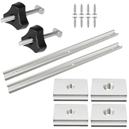T-Track Rails Set Aluminium Alloy with Slider & Handle for Woodworking Tool