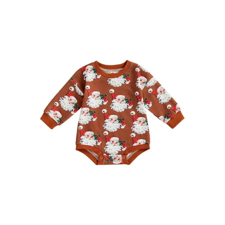 Bagilaanoe Newborn Baby Girl Boy Christmas Romper Sweatshirt Long Sleeve Bodysuit Santa Claus/Letter Print Loose Pullover 6M 12M 18M 24M Infant Fall Tee Tops
Bagilaanoe Newborn Baby Girl Boy Christmas Romper Sweatshirt Long Sleeve Bodysuit Santa Claus/Letter Print Loose Pullover 6M 12M 18M 24M Infant Fall Tee Tops