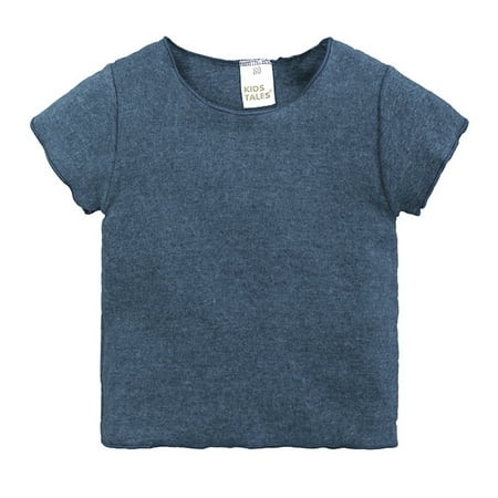 Pimfylm Oversized Graphic Tees For Boys Summer Boys Short Sleeve Flexy Printed Breathable Tops Tee Blue 4-5 Years