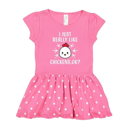 Inktastic I Just Really Like Chickens Ok Gift Toddler Girl Dress