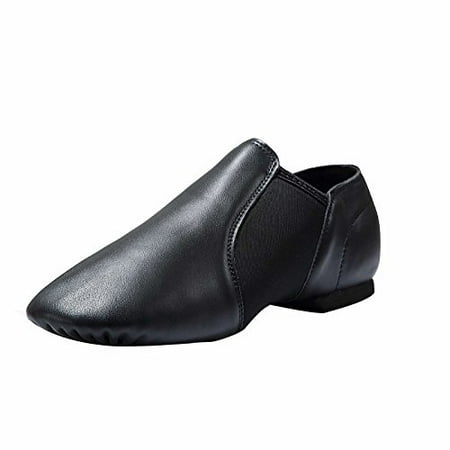 Dynadans Leather Upper Slip-on Jazz Shoe for Girls and Boys (Big Kid/Little Kid/Toddler) 3.5M Little Kid Black