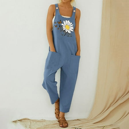 Rompers for women Women Casual Loose Jumpsuit Print Fashion Beach Style Sleeveless Slim Suspenders CHMORA
Rompers for women Women Casual Loose Jumpsuit Print Fashion Beach Style Sleeveless Slim Suspenders CHMORA