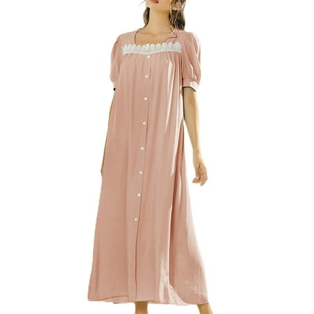 Capreze Summer Sleepwear Dress For Women Loose Fit Nightgown Short Sleeve Sleepwear Comfy Sleep Shirt Pleated Scoopneck Nightshirt Loungewear
Capreze Summer Sleepwear Dress For Women Loose Fit Nightgown Short Sleeve Sleepwear Comfy Sleep Shirt Pleated Scoopneck Nightshirt Loungewear