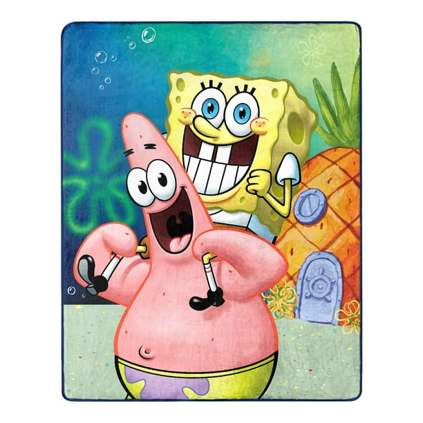 SpongeBob, "Helping Out" Silk Touch Throw Blanket, 40" x 50"