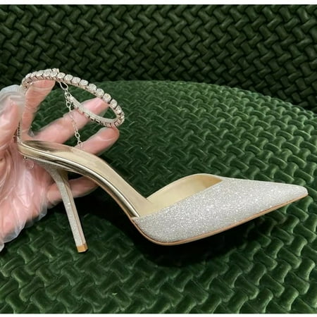 Star style Luxury Rhinestones Chains Women Pumps Elegant High heels Summer Ankle Strap Party shoes Fashion Wedding Prom Shoes
Star style Luxury Rhinestones Chains Women Pumps Elegant High heels Summer Ankle Strap Party shoes Fashion Wedding Prom Shoes