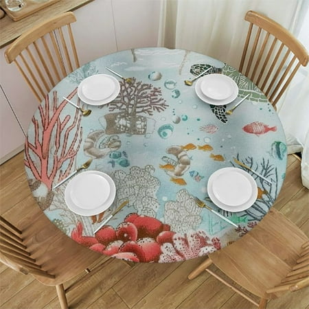 Orinice Turtle Corals Round Table Cover Stain Resistant Washable Indoor Outdoor Tablecloth Kitchen Dining Wedding Parties 100% Polyester Fiber 38-42
Orinice Turtle Corals Round Table Cover Stain Resistant Washable Indoor Outdoor Tablecloth Kitchen Dining Wedding Parties 100% Polyester Fiber 38-42