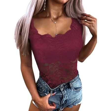 Woobling Ladies Bodysuit Short Sleeve Jumpsuits Tummy Control Tops Women Boho Holiday Romper Red L
Woobling Ladies Bodysuit Short Sleeve Jumpsuits Tummy Control Tops Women Boho Holiday Romper Red L