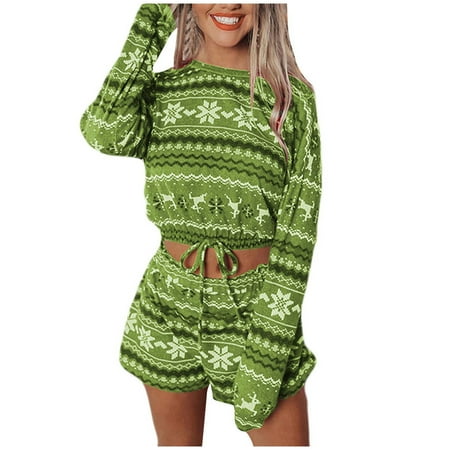 Egmy Christmas Women Pajamas Print Sets Leisure Wear Lounge Wear Suit Home tops+Pants
Egmy Christmas Women Pajamas Print Sets Leisure Wear Lounge Wear Suit Home tops+Pants