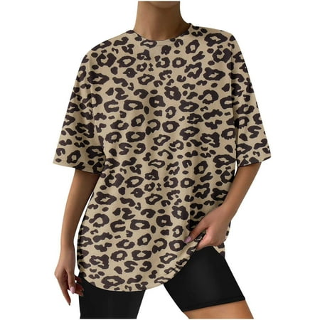 Womens Blouses And Tops Dressy Fashion Woman Causal Round Neck Printing Blouse Short Sleeve T-Shirt Summer Tops Summer Tops Khaki M
Womens Blouses And Tops Dressy Fashion Woman Causal Round Neck Printing Blouse Short Sleeve T-Shirt Summer Tops Summer Tops Khaki M