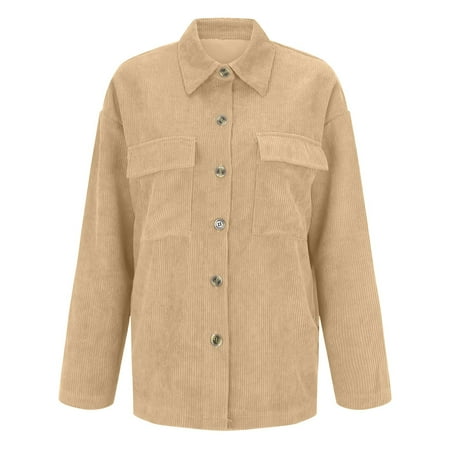 vbnergoie Womens Solid Color Pocket Corduroy Jacket Long Sleeve Button Down Shirt Casual Collared Jacket Fleece Jacket Shirt Maternity plus Size Jacket
vbnergoie Womens Solid Color Pocket Corduroy Jacket Long Sleeve Button Down Shirt Casual Collared Jacket Fleece Jacket Shirt Maternity plus Size Jacket
