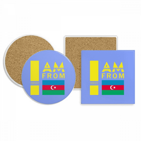 I Am From Azerbaijan Coaster Cup Mug Holder Absorbent Stone Cork Base Set
