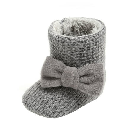 EHTMSAK Baby Toddler Girls Non-Slip First Walkers Shoes Boots Newborn Infant Fleece Lined Winter Bowknot Slippers Gray 0-18M 3
EHTMSAK Baby Toddler Girls Non-Slip First Walkers Shoes Boots Newborn Infant Fleece Lined Winter Bowknot Slippers Gray 0-18M 3