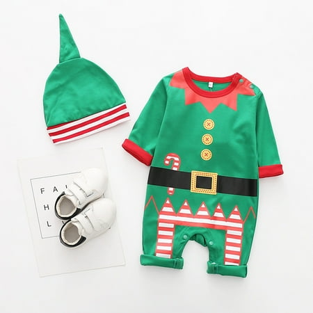 Yubatuo Newborn Infant Baby Boys Christmas Cartoon Hat Cap Romper Jumpsuit Playsuit Green 90
Yubatuo Newborn Infant Baby Boys Christmas Cartoon Hat Cap Romper Jumpsuit Playsuit Green 90