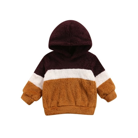 Sunisery Baby Toddler Girls Boys Plush Pullover Long Sleeve Color Block Hooded Velvet Tops Sweatshirt Brown Black 6-7 Years
Sunisery Baby Toddler Girls Boys Plush Pullover Long Sleeve Color Block Hooded Velvet Tops Sweatshirt Brown Black 6-7 Years