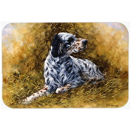 Carolines Treasures English Setter by Michael Herring Glass Large Cutting Board