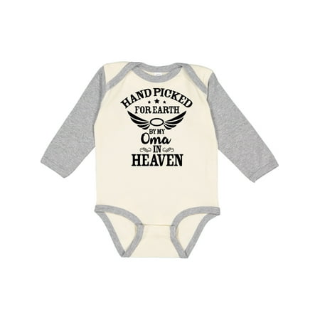 Inktastic Handpicked for Earth By My Oma in Heaven with Angel Wings Gift Baby Boy or Baby Girl Long Sleeve Bodysuit
Inktastic Handpicked for Earth By My Oma in Heaven with Angel Wings Gift Baby Boy or Baby Girl Long Sleeve Bodysuit