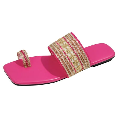 QYZEU Womens Sandals 2024 Indoor Outdoor Slippers Pearl Set Toe Fashion Flat Bottom Casual Beach Slides Sandals Breathable Lightweight Sandals Hot Pink 38
QYZEU Womens Sandals 2024 Indoor Outdoor Slippers Pearl Set Toe Fashion Flat Bottom Casual Beach Slides Sandals Breathable Lightweight Sandals Hot Pink 38