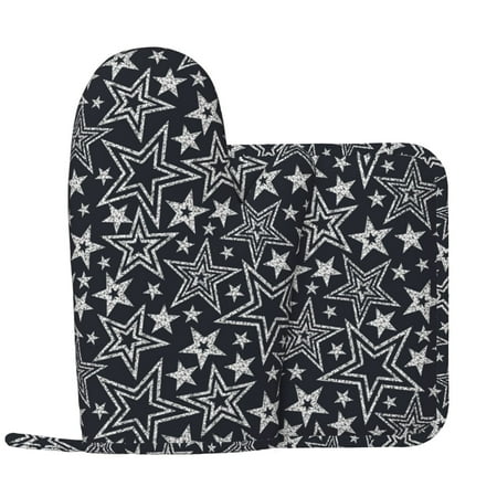 Oven Mitts and Pot Holders Sets - White Star Heat Resistant Silicone Oven Gloves (Left Glove) with Non-Slip Silicone Surface and hot pads for kitchen Baking Cooking
Oven Mitts and Pot Holders Sets - White Star Heat Resistant Silicone Oven Gloves (Left Glove) with Non-Slip Silicone Surface and hot pads for kitchen Baking Cooking