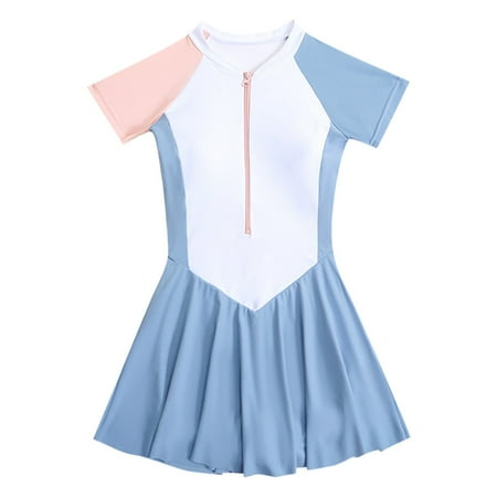 GWAABD Toddler Swimsuit Blue Nylon Spandex Girls Short Sleeve Swimsuits 3 Piece Solid Bathing Suit 6 To 18Y UPF50+ 150
GWAABD Toddler Swimsuit Blue Nylon Spandex Girls Short Sleeve Swimsuits 3 Piece Solid Bathing Suit 6 To 18Y UPF50+ 150