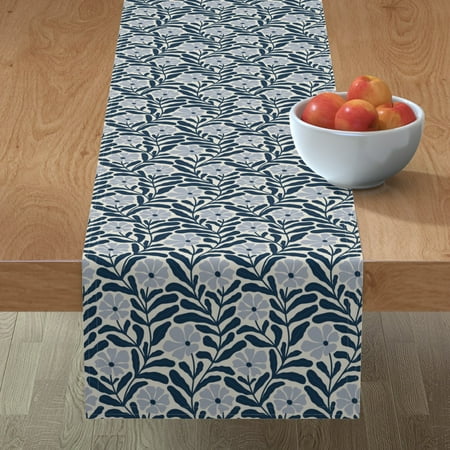 Cotton Sateen Table Runner 90 - Modern Flowers Navy Gray Blue Monochrome Spring Print Custom Table Linens by Spoonflower
Cotton Sateen Table Runner 90 - Modern Flowers Navy Gray Blue Monochrome Spring Print Custom Table Linens by Spoonflower