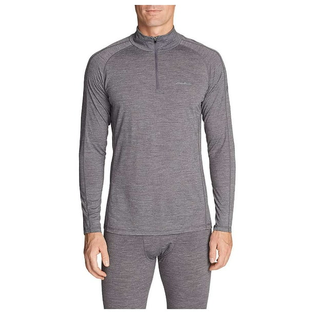 Eddie Bauer First Ascent Men's Midweight Freedry Merino Hybrid 1/4 Zip Up