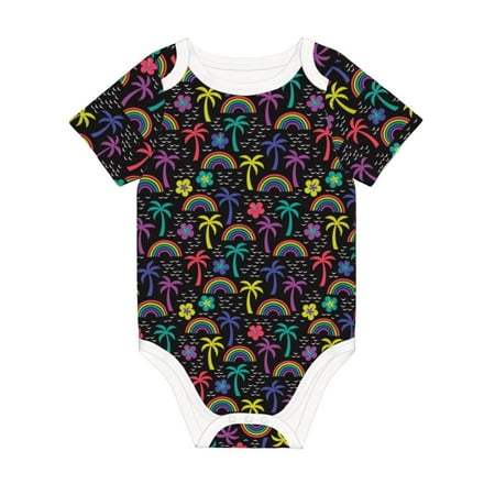 Matuu Colorful Palms for Baby Short-Sleeve Bodysuit Soft Cotton Comfortable and Breathable Perfect for Newborns and Infants
Matuu Colorful Palms for Baby Short-Sleeve Bodysuit Soft Cotton Comfortable and Breathable Perfect for Newborns and Infants