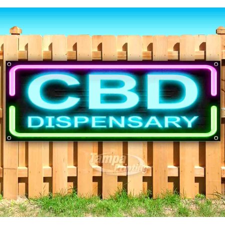 CBD Dispensary 13 oz heavy duty vinyl banner sign with metal grommets, new, store, advertising, flag, (many sizes available)