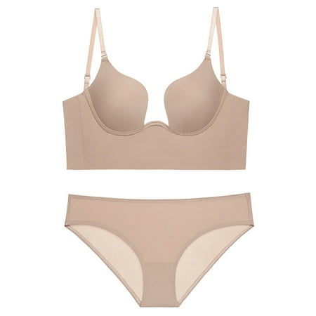 Push Up Bra Backless Women Bras Underpants 2Pcs Set Plunge Brassiere Open Back Underwear Invisible Seamless Deep U Lingerie
Push Up Bra Backless Women Bras Underpants 2Pcs Set Plunge Brassiere Open Back Underwear Invisible Seamless Deep U Lingerie
