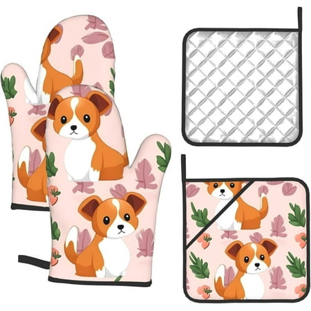 Small Size Dog Oven Mitts and Pot Holders Sets of 4 Heat Resistant Kitchen Gloves Hot Pads Non-Slip Cooking Gloves and Pan Racks Cooking Baking Gifts for Women Men 
Small Size Dog Oven Mitts and Pot Holders Sets of 4 Heat Resistant Kitchen Gloves Hot Pads Non-Slip Cooking Gloves and Pan Racks Cooking Baking Gifts for Women Men