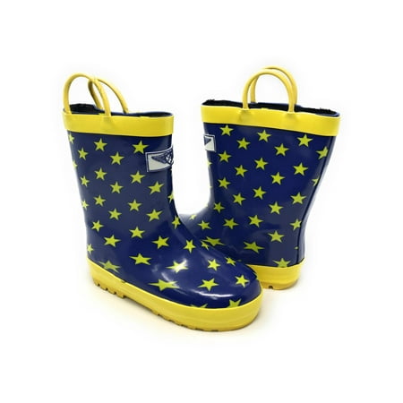 Forever Young Kid s Rubber Pull Up Star Print Rainboots