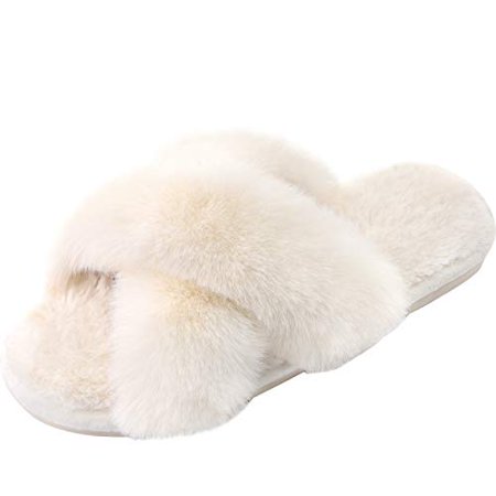 Women s Cross Band Slippers Soft Plush Furry Cozy Open Toe House Shoes Indoor Outdoor Faux Rabbit Fur Warm Comfy Slip On Breathable Cream 7-8
Women s Cross Band Slippers Soft Plush Furry Cozy Open Toe House Shoes Indoor Outdoor Faux Rabbit Fur Warm Comfy Slip On Breathable Cream 7-8