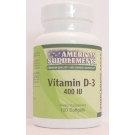 Vitamin D-3 400 IU American Supplements 100 Softgel