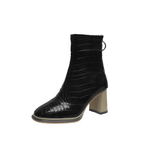Booties For Women Boots For Women Womens Fashion Solid Boots Zipper Women Round Head Midheel Boots Shoes Black
Booties For Women Boots For Women Womens Fashion Solid Boots Zipper Women Round Head Midheel Boots Shoes Black
