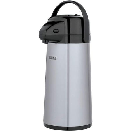 Glass Vacuum Insulated Pump Pot 2 quart Metallic Gray