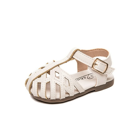 Rotosw Kids Flat Sandal Closed Toe Sandals Non-slip Summer Shoe Breathable Soft Sole Princess Shoes Dance Comfort Dress Flats Beige 5C
Rotosw Kids Flat Sandal Closed Toe Sandals Non-slip Summer Shoe Breathable Soft Sole Princess Shoes Dance Comfort Dress Flats Beige 5C