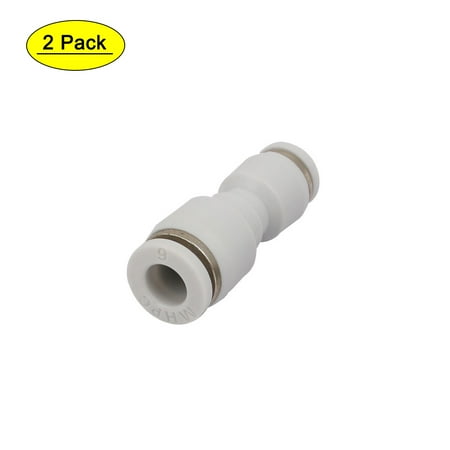 6mm to 4mm Push In Joint Straight Pneumatic Tubing Connector Quick Fitting 2pcs
