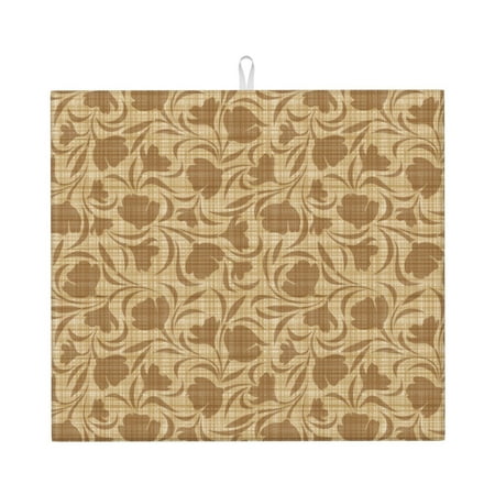 Dish Drying Mats for Kitchen Counter - Brown flowers 16x18In Anti-Slip Absorbent Microfiber Drying Mat for Kitchen Counter Mat Dish Rack Mat with Hanging Loop
Dish Drying Mats for Kitchen Counter - Brown flowers 16x18In Anti-Slip Absorbent Microfiber Drying Mat for Kitchen Counter Mat Dish Rack Mat with Hanging Loop