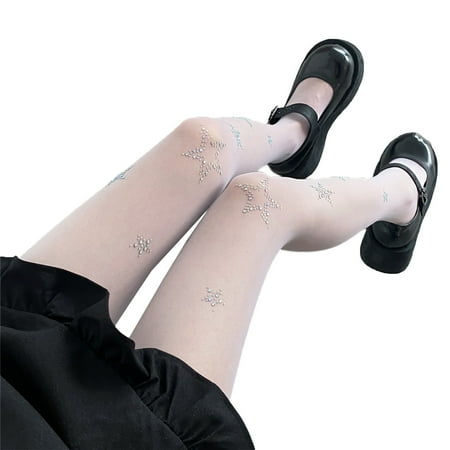 GHOONEY Women Gothic Punk Thin Transparent Pantyhose Harajuku Hot Drilling for Rhinestone Stars Sheer Tights Lolita Sweet Silky Stretchy Stockings Hosiery
GHOONEY Women Gothic Punk Thin Transparent Pantyhose Harajuku Hot Drilling for Rhinestone Stars Sheer Tights Lolita Sweet Silky Stretchy Stockings Hosiery