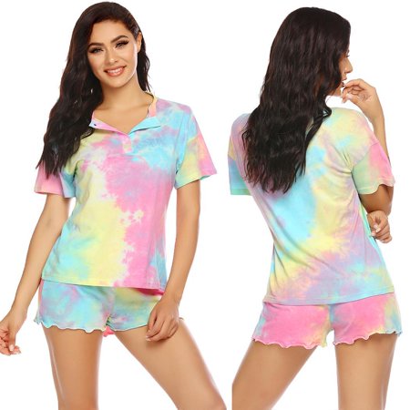 Womens Tie Dye Pajamas Set Women s Loungewear Sleepwear 2 Piece Tops and Shorts PJ Sets
Womens Tie Dye Pajamas Set Women s Loungewear Sleepwear 2 Piece Tops and Shorts PJ Sets