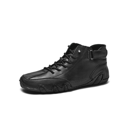Fangasis Mens Non Slip Flats Lace Up Comfort Leather Shoes Walking Breathable Round Toe Pure Black 8
Fangasis Mens Non Slip Flats Lace Up Comfort Leather Shoes Walking Breathable Round Toe Pure Black 8