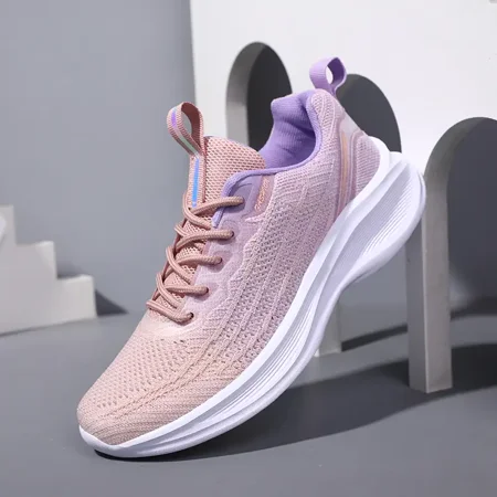 Women Lightweight Breathable Flying Weave Running Shoes