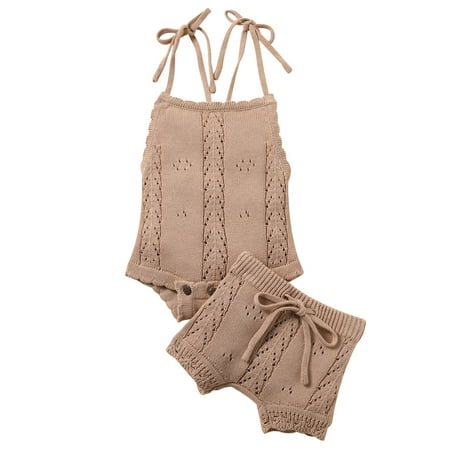 Boho Baby Girl Clothes Lace-up Knitted Sleeveless Rompers Jumpsuit Shorts Set Summer Newborn Baby Outfits
Boho Baby Girl Clothes Lace-up Knitted Sleeveless Rompers Jumpsuit Shorts Set Summer Newborn Baby Outfits