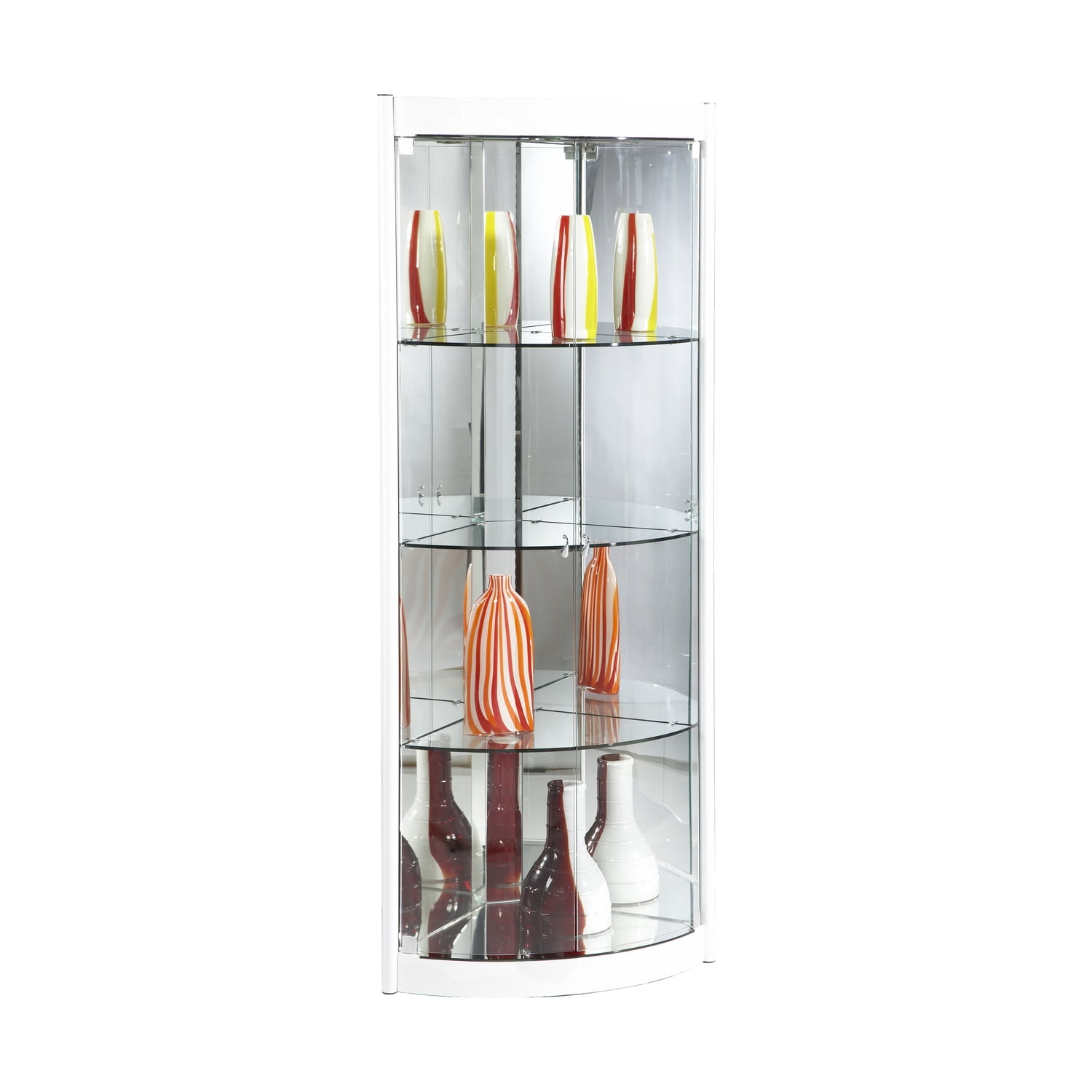 Curved Glass Corner Curio Cabinet Cabinets Matttroy