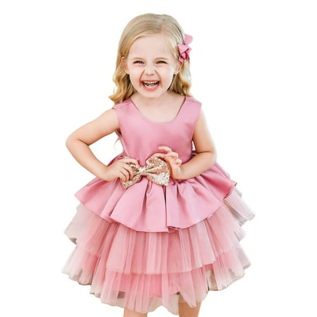 SYNPOS Baby Girl Lace Dress Toddler Tulle Sleeveless Bow Princess Party Wedding Pageant Bridesmaid 0-4T
SYNPOS Baby Girl Lace Dress Toddler Tulle Sleeveless Bow Princess Party Wedding Pageant Bridesmaid 0-4T